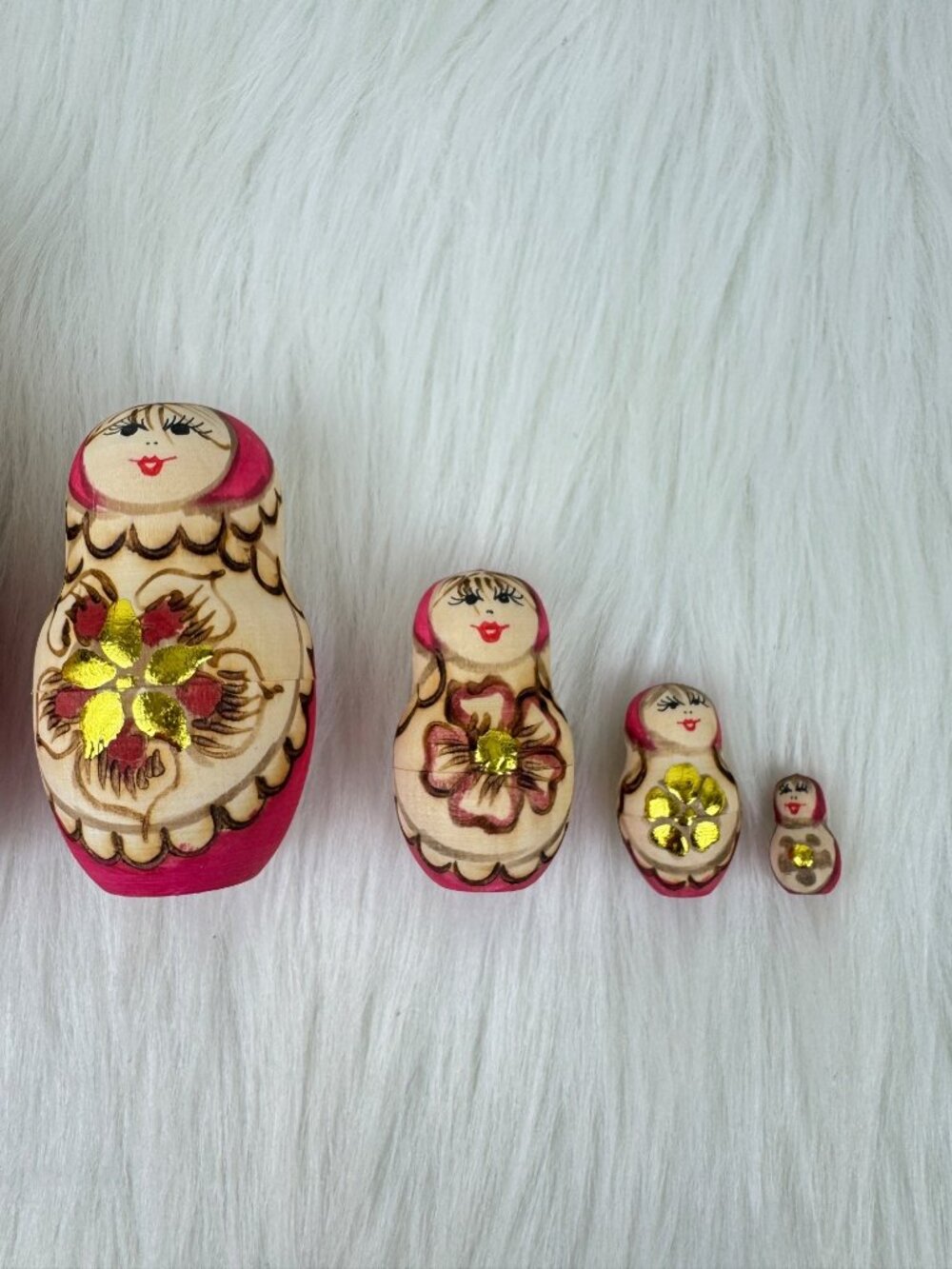 5 Piece Beautiful Russian Matryoshka Nesting Dolls Wooden - Picture 7 of 16